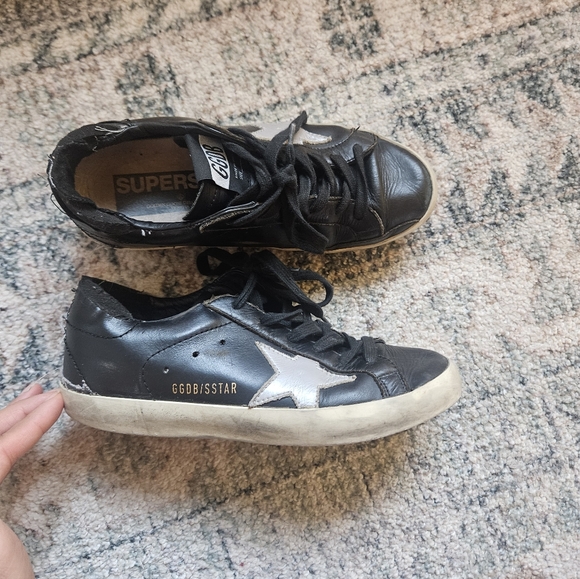 Golden Goose Shoes - Golden Goose Black Sneakers with Silver Star
